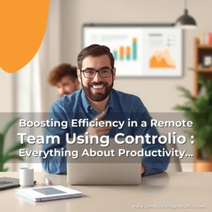 Artistic representation for Boosting Efficiency in a Remote Team Using Controlio : Everything About Productivity Tracking Software