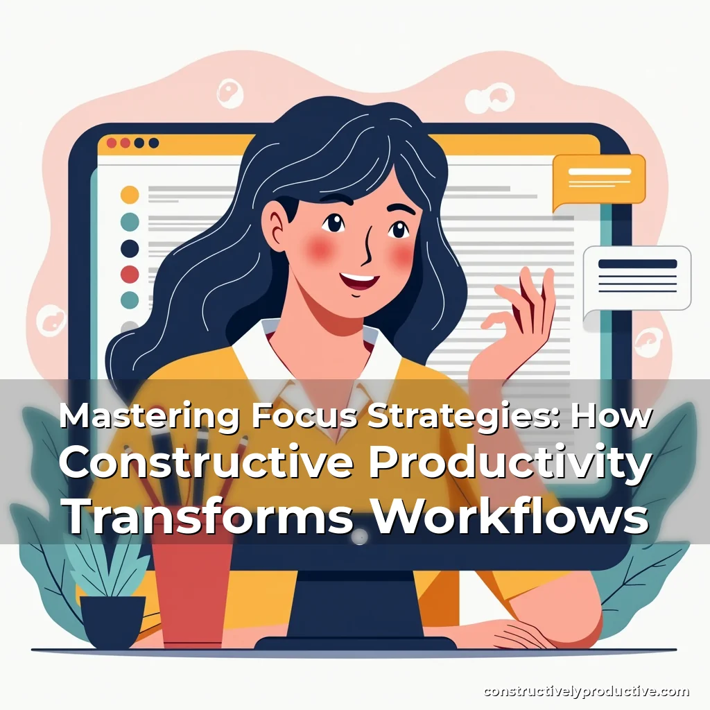 Read more about the article Mastering Focus Strategies: How Constructive Productivity Transforms Workflows